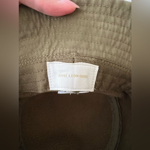 Aime Leon Dore Fleece and Canvas Bucket Hat Green - Picture 3 of 4